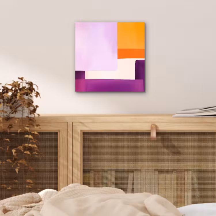 Vlakken - Abstract - Rechthoekig - Oranje aluminium wit klein -sfeer3
