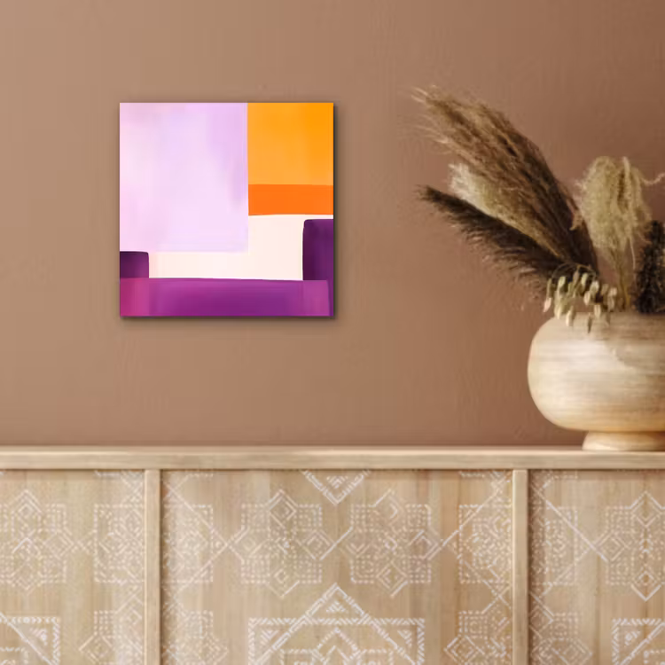 Vlakken - Abstract - Rechthoekig - Oranje aluminium wit klein -sfeer4