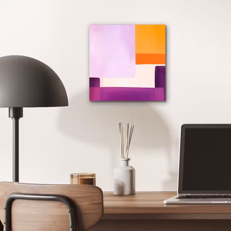 Vlakken - Abstract - Rechthoekig - Oranje aluminium wit klein -sfeer5