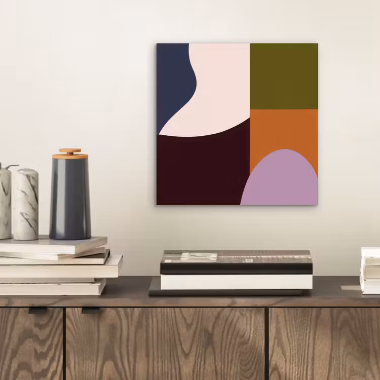 Vormen - Abstract - Kleuren - Vierkant aluminium wit klein -sfeer1