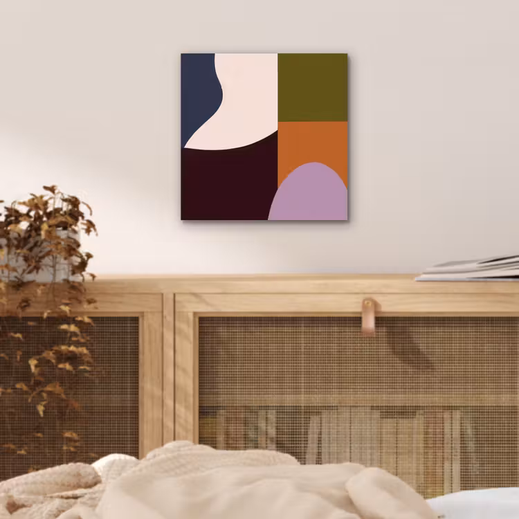 Vormen - Abstract - Kleuren - Vierkant aluminium wit klein -sfeer3
