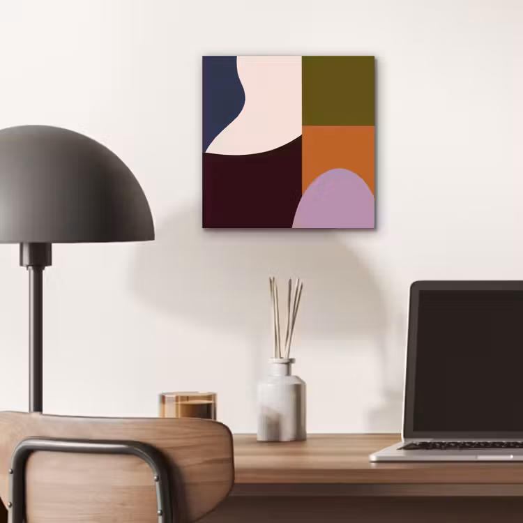 Vormen - Abstract - Kleuren - Vierkant aluminium wit klein -sfeer5