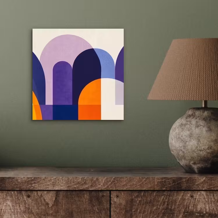 Vormen - Abstract - Grafisch - Oranje aluminium wit klein -sfeer2