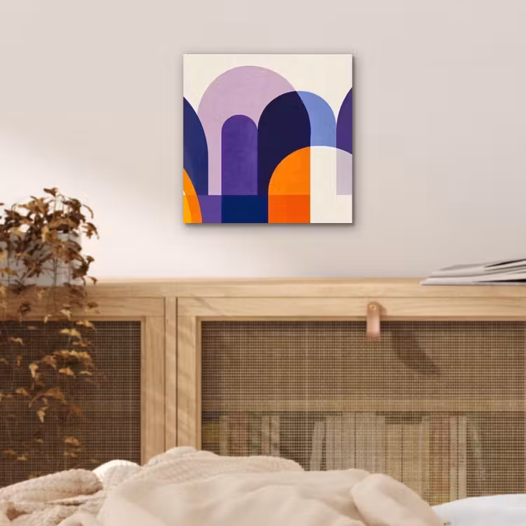 Vormen - Abstract - Grafisch - Oranje aluminium wit klein -sfeer3