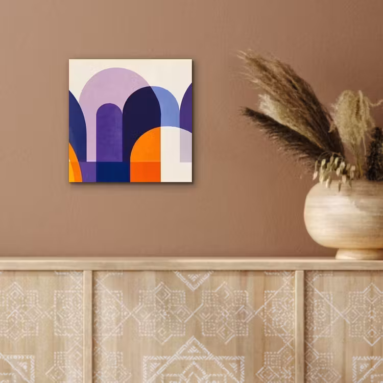Vormen - Abstract - Grafisch - Oranje aluminium wit klein -sfeer4