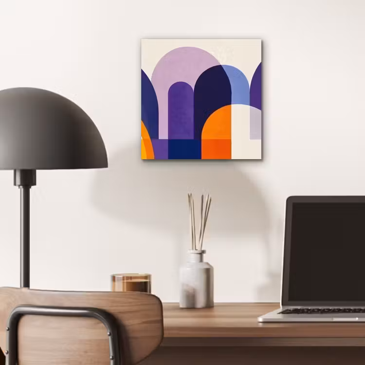 Vormen - Abstract - Grafisch - Oranje aluminium wit klein -sfeer5
