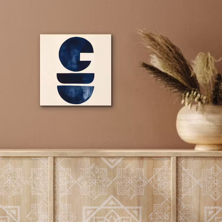 Vormen - Blauw - Abstract aluminium wit klein -sfeer4