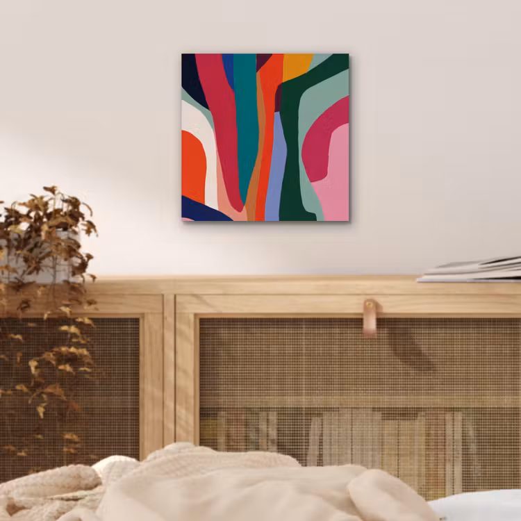 Vormen - Bochten - Kleurrijk - Abstract aluminium wit klein -sfeer3