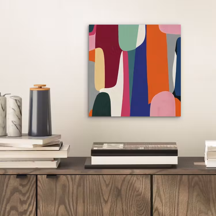 Vormen - Ritmisch - Kleuren - Abstract aluminium wit klein -sfeer1