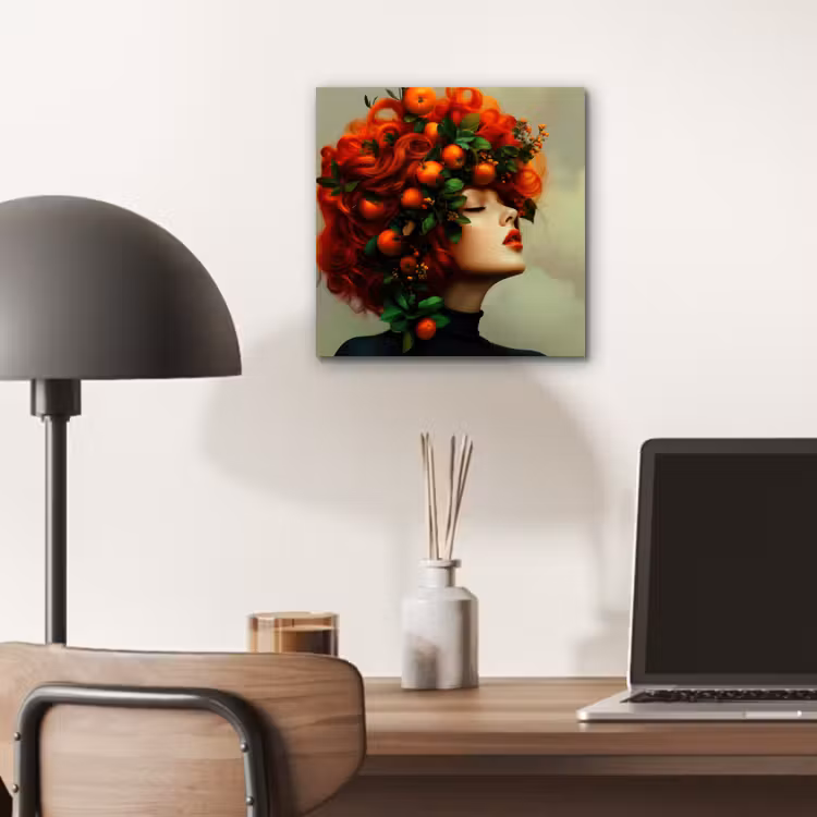 Vrouw - Appels - Rood - Bladeren aluminium wit klein -sfeer5