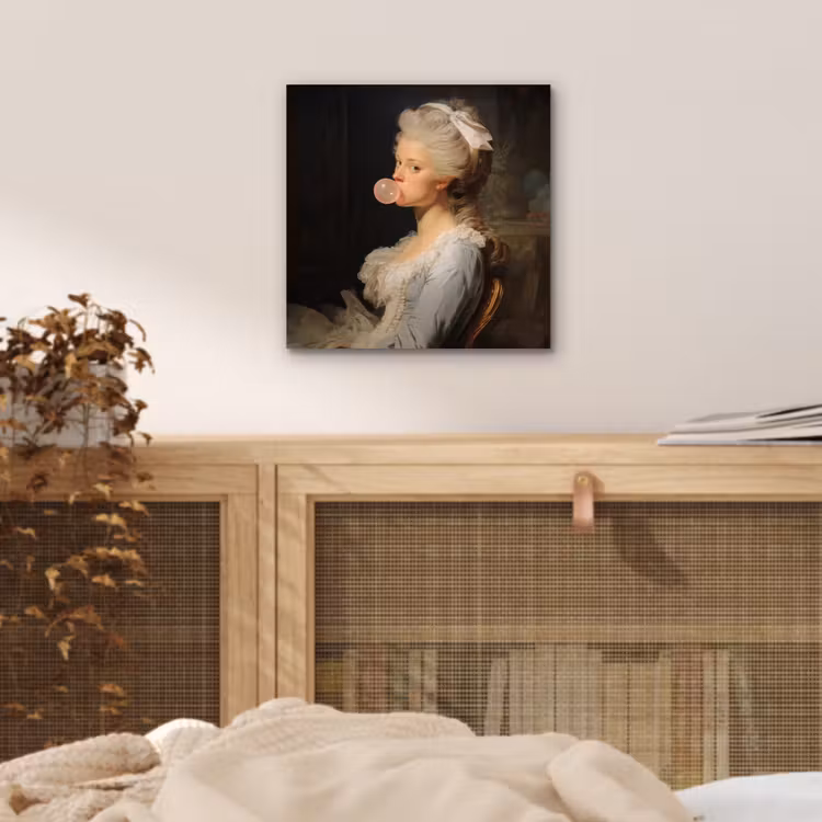 Vrouw - Barokjurk - Kauwgom aluminium wit klein -sfeer3