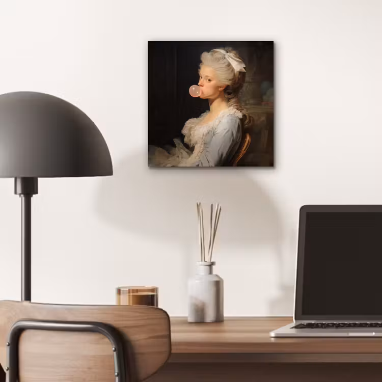 Vrouw - Barokjurk - Kauwgom aluminium wit klein -sfeer5