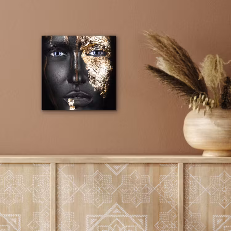 Vrouw - Bladgoud - Zwart - Goud - Luxe aluminium wit klein -sfeer4
