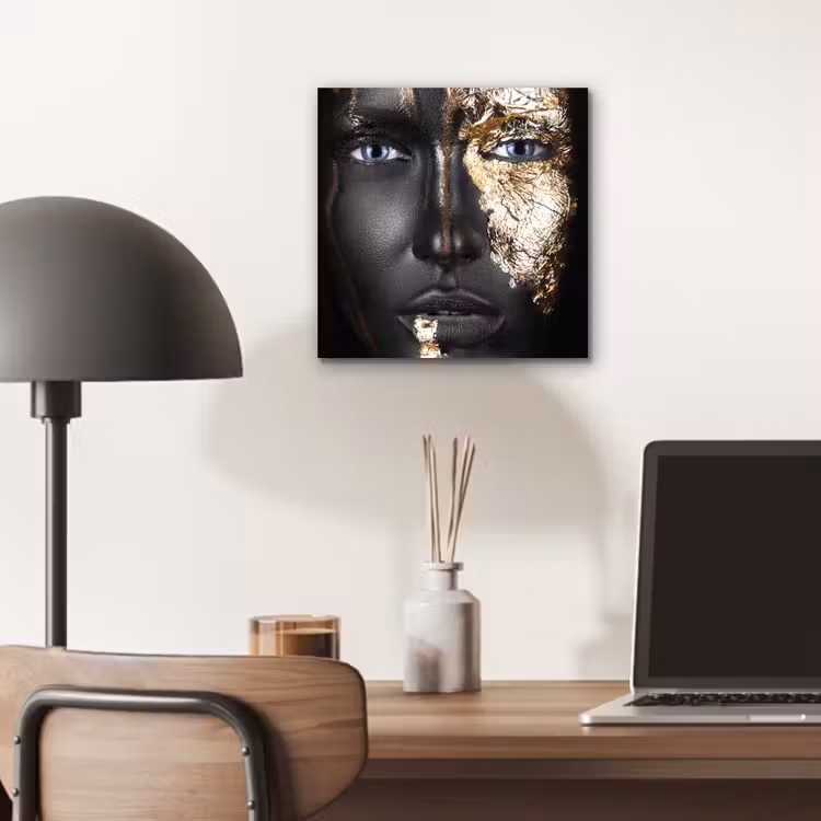 Vrouw - Bladgoud - Zwart - Goud - Luxe aluminium wit klein -sfeer5