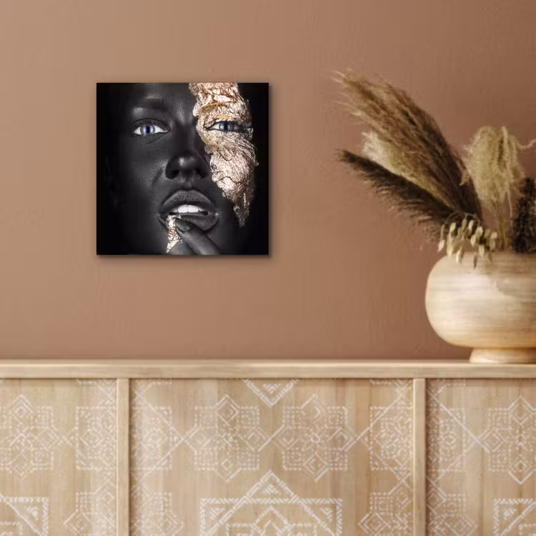 Vrouw - Bladgoud - Zwart - Huid - Luxe aluminium wit klein -sfeer4