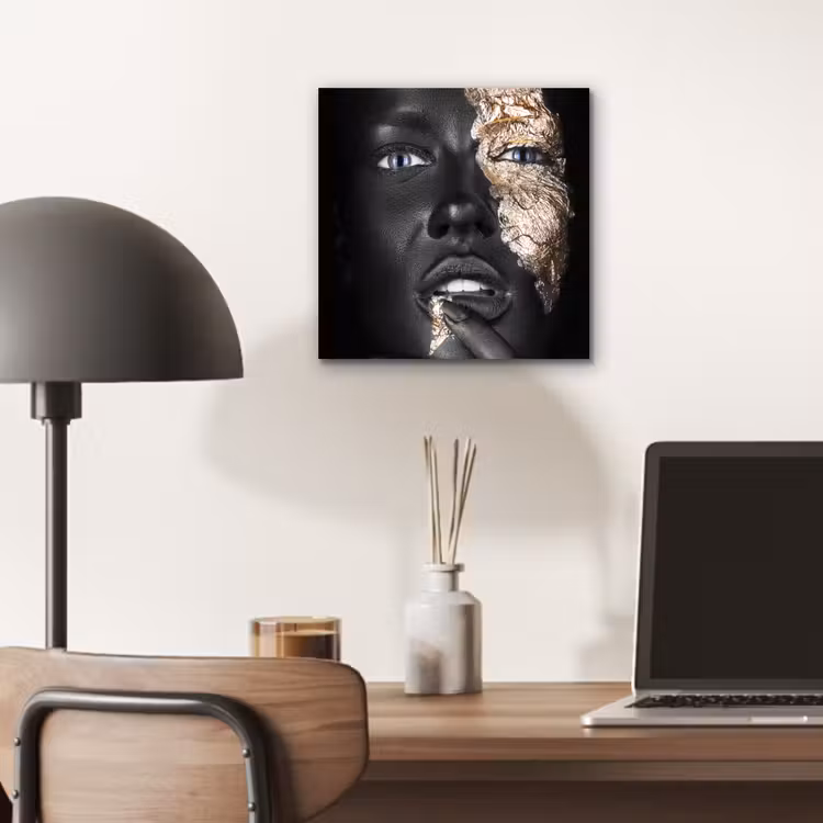 Vrouw - Bladgoud - Zwart - Huid - Luxe aluminium wit klein -sfeer5
