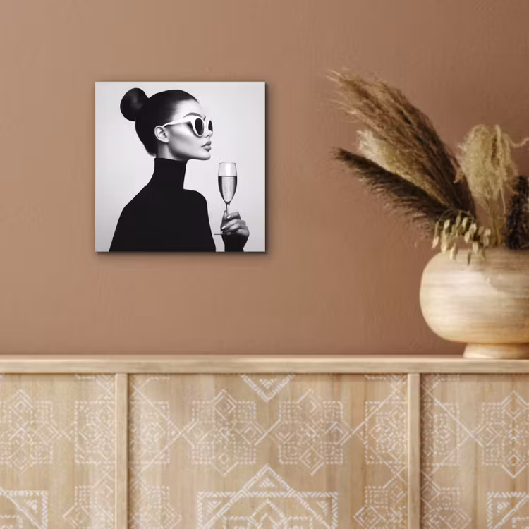 Vrouw - Champagne - Modern aluminium wit klein -sfeer4