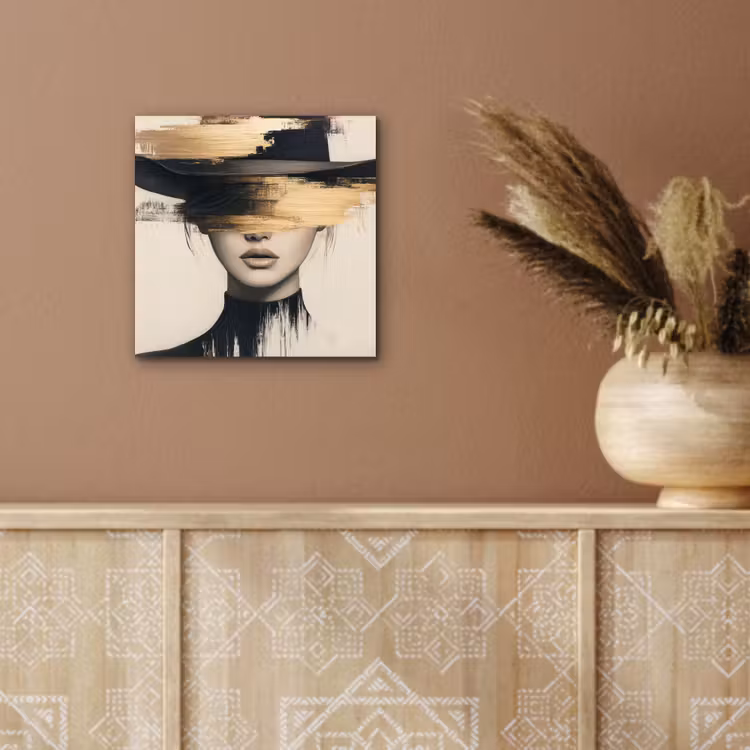 Vrouw - Hoed - Verf aluminium wit klein -sfeer4