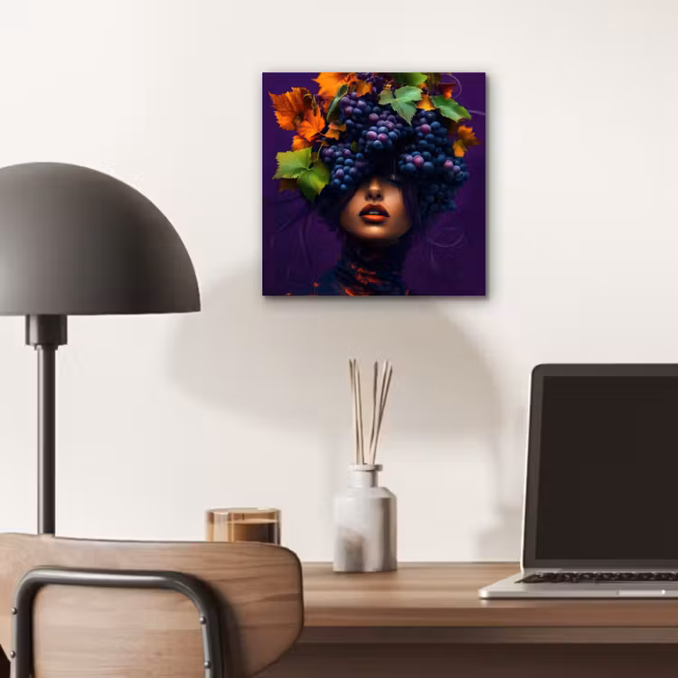 Vrouw - Paars - Druiven aluminium wit klein -sfeer5