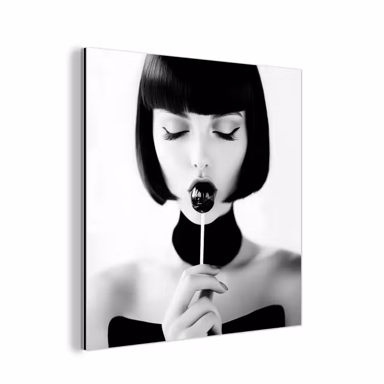 Vrouw - Lolly - Zwart - Wit aluminium wit klein -3d