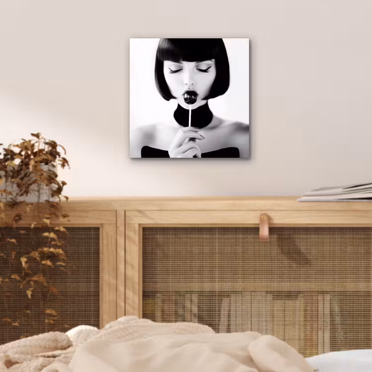 Vrouw - Lolly - Zwart - Wit aluminium wit klein -sfeer3