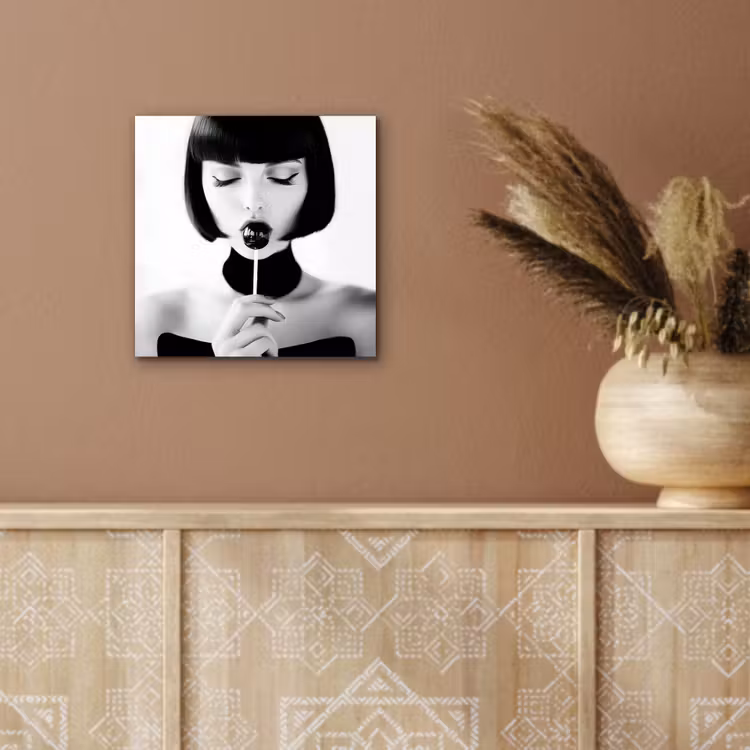 Vrouw - Lolly - Zwart - Wit aluminium wit klein -sfeer4