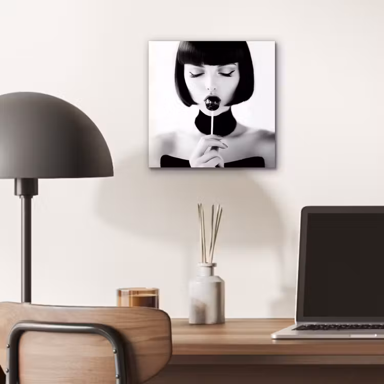 Vrouw - Lolly - Zwart - Wit aluminium wit klein -sfeer5