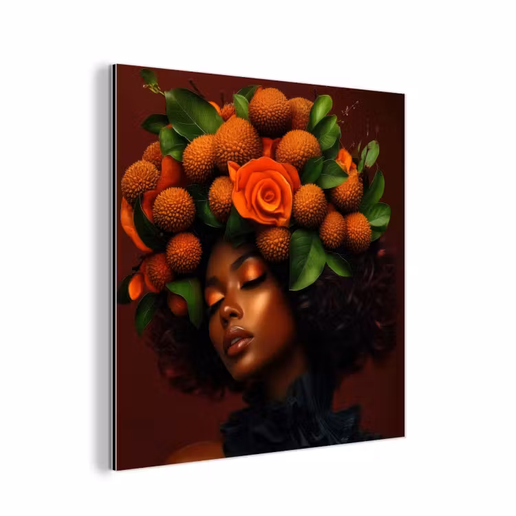 Vrouw - lychee - exotisch aluminium wit klein -3d