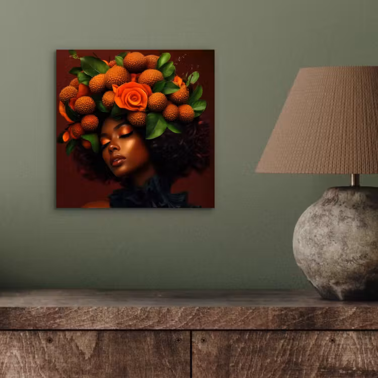 Vrouw - lychee - exotisch aluminium wit klein -sfeer2