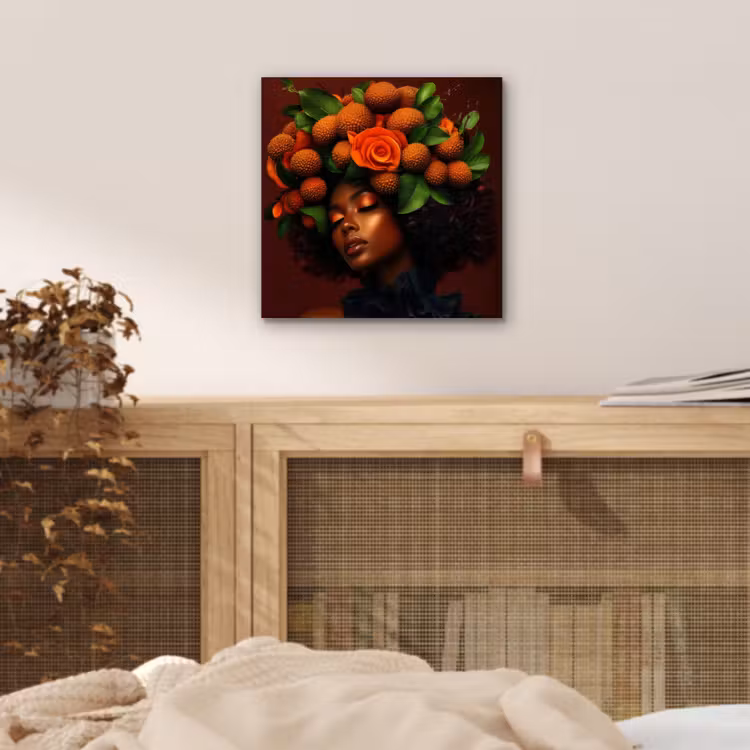 Vrouw - lychee - exotisch aluminium wit klein -sfeer3