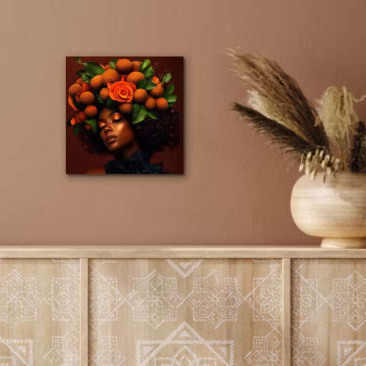 Vrouw - lychee - exotisch aluminium wit klein -sfeer4