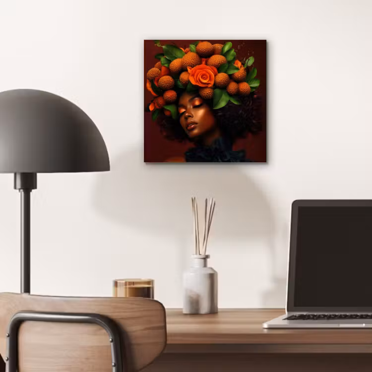 Vrouw - lychee - exotisch aluminium wit klein -sfeer5