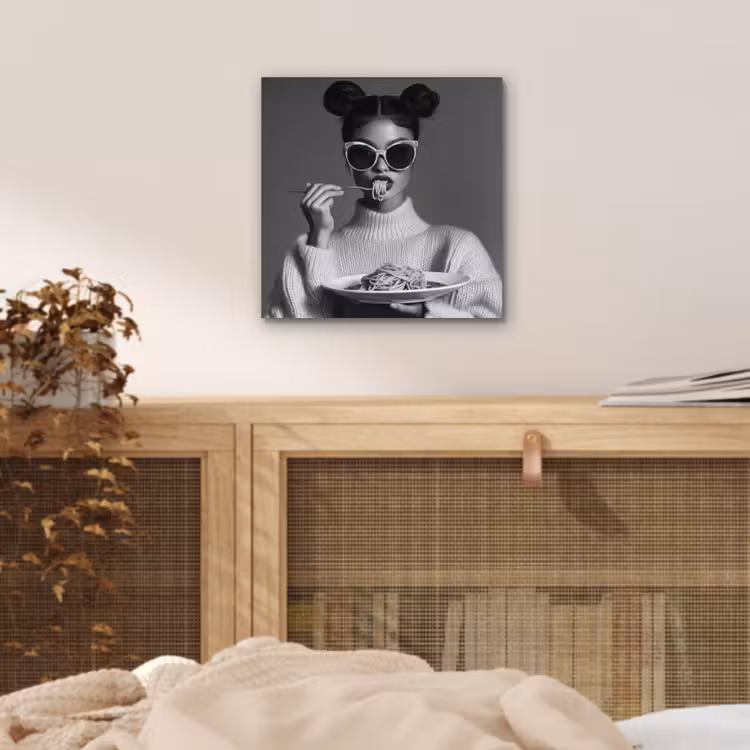 Vrouw - Pasta - Zonnebril aluminium wit klein -sfeer3