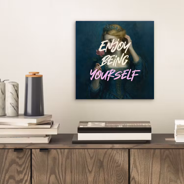 Vrouw - Roos - Quote aluminium wit klein -sfeer1
