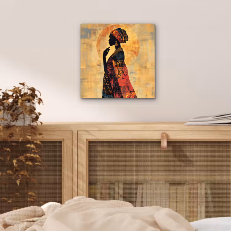 Vrouw - Silhouet - Patronen - Sierlijk aluminium wit klein -sfeer3