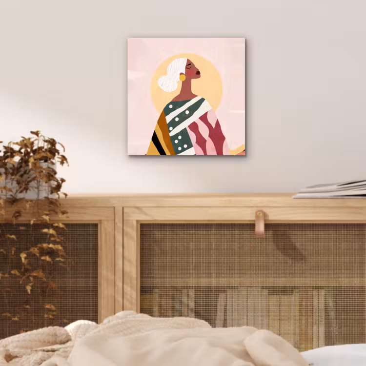 Vrouw - Zon - Kleurrijk aluminium wit klein -sfeer3