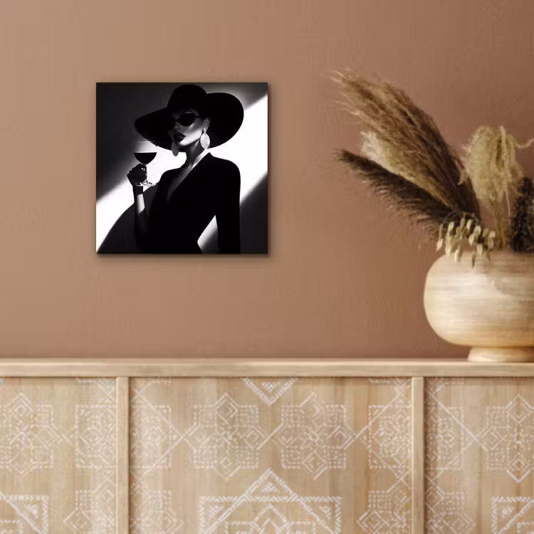 Vrouw - Wijn - Chic aluminium wit klein -sfeer4