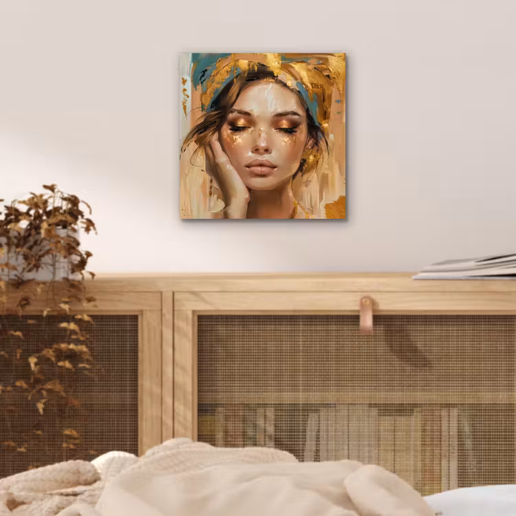 Vrouwen - Portret - Luxe - Goud aluminium wit klein -sfeer3