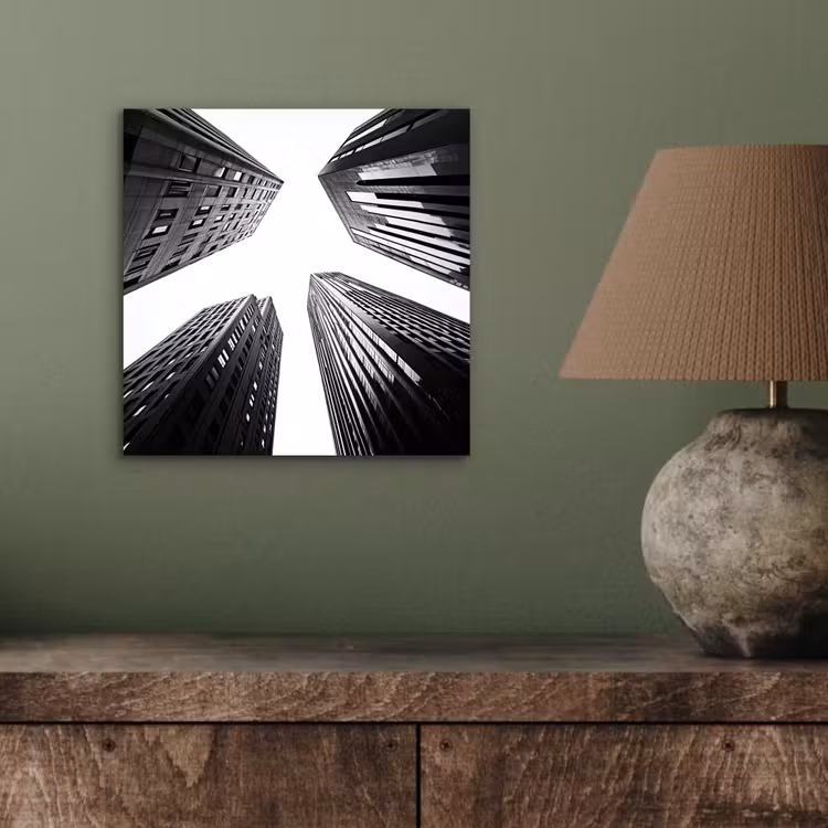 Gebouwen - Lucht - Zwart aluminium wit klein -sfeer2