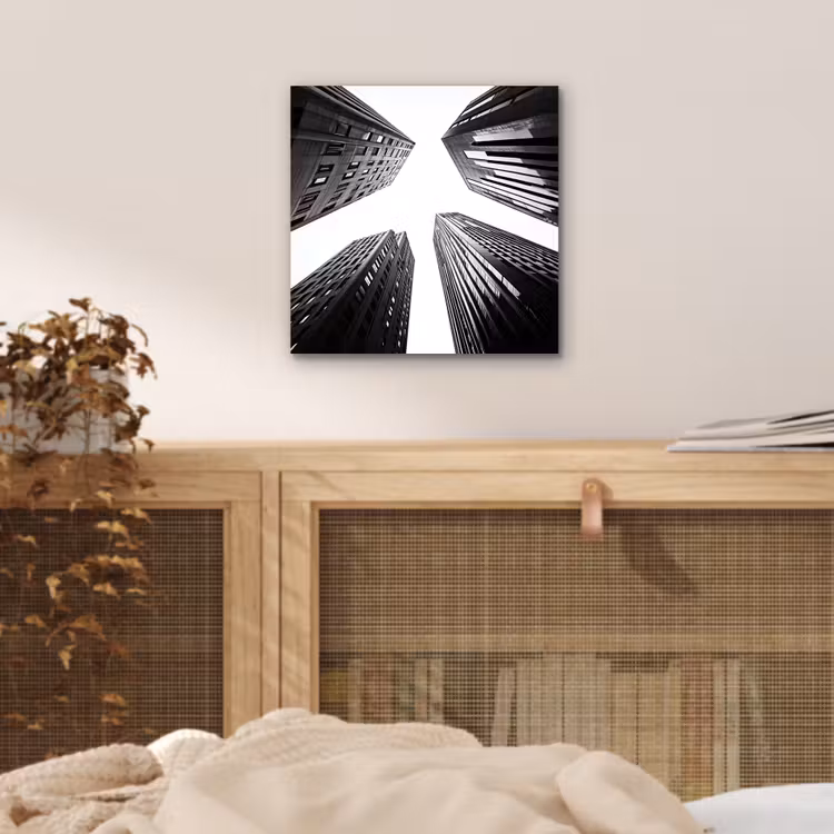 Gebouwen - Lucht - Zwart aluminium wit klein -sfeer3
