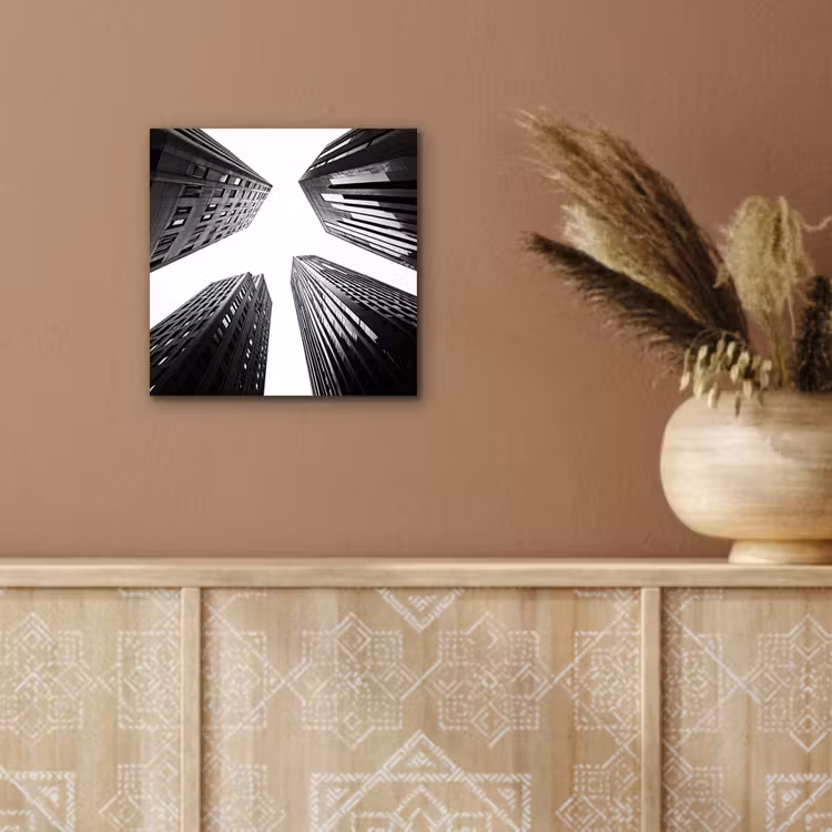 Gebouwen - Lucht - Zwart aluminium wit klein -sfeer4