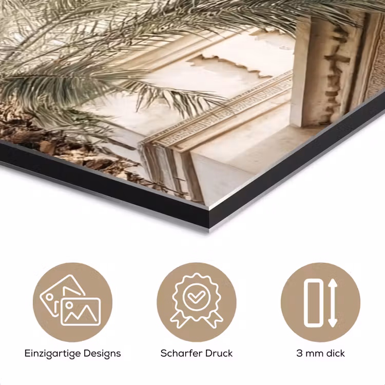 Gebouw - Palmbomen - Beige - Zon aluminium wit klein -closeup_DE