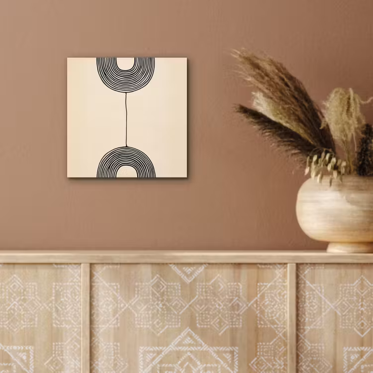 Geometrische bogen - Minimalistisch - Symmetrisch aluminium wit klein -sfeer4