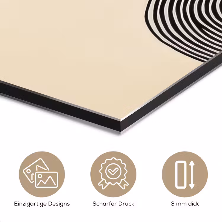 Geometrische bogen - Minimalistisch - Symmetrisch aluminium wit klein -closeup_DE