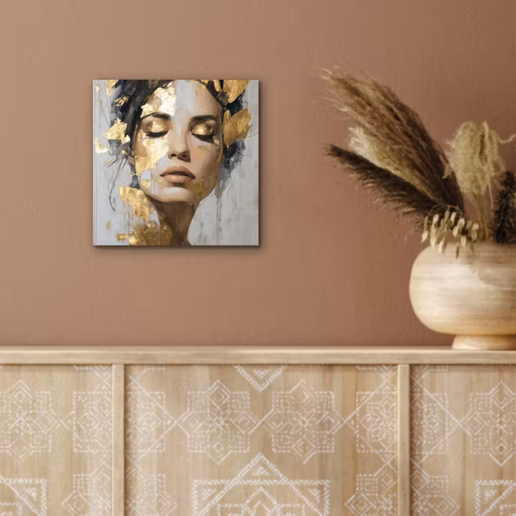 Sierlijk - Vrouw - Goud - Ogen aluminium wit klein -sfeer4