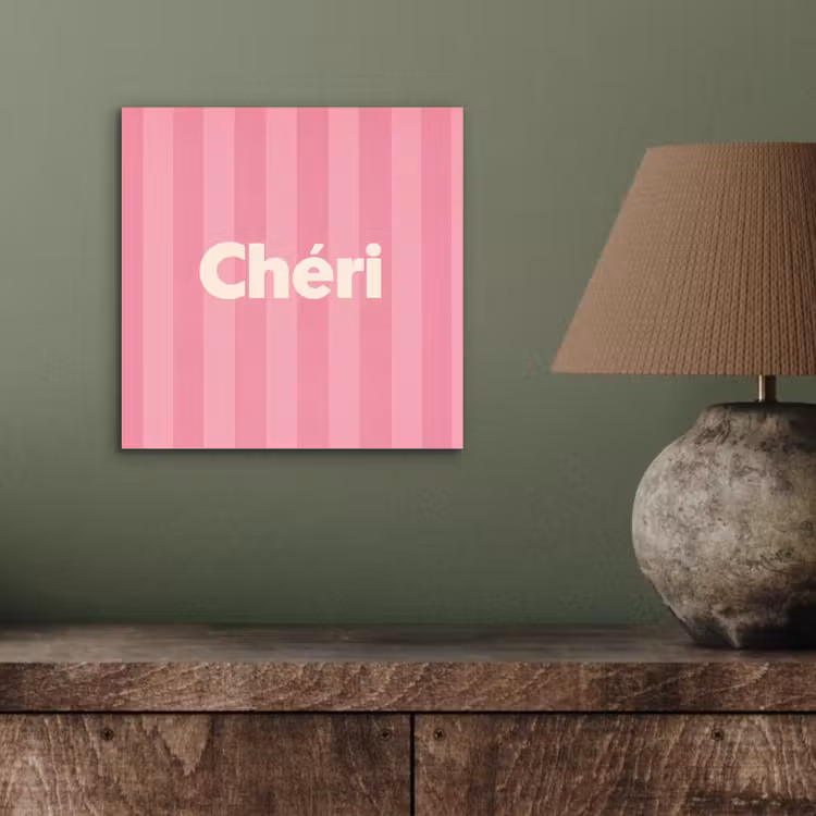 Gestreept - Roze - Chéri aluminium wit klein -sfeer2
