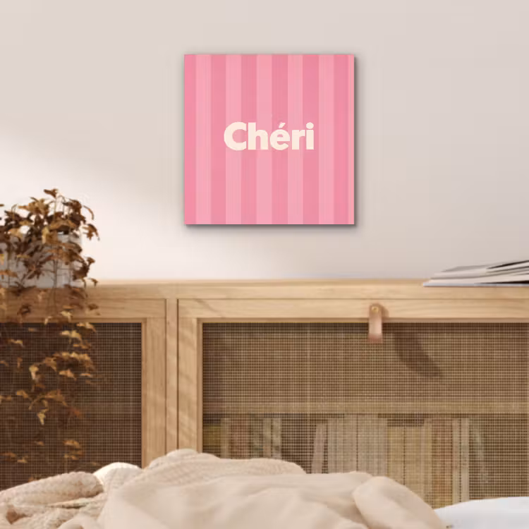 Gestreept - Roze - Chéri aluminium wit klein -sfeer3
