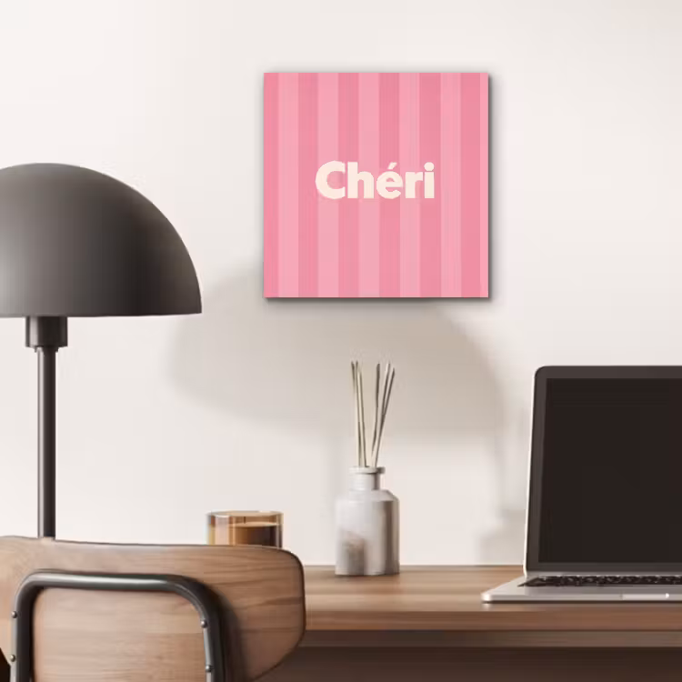 Gestreept - Roze - Chéri aluminium wit klein -sfeer5
