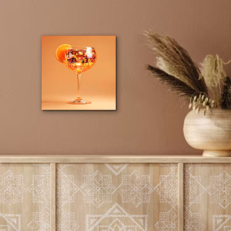 Drank - Oranje - Glitter - Disco aluminium wit klein -sfeer4