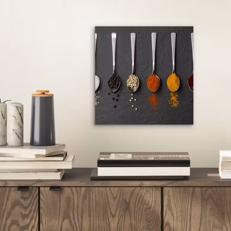 Specerijen - Lepels - Tafel - Rustiek - Kruiden aluminium wit klein -sfeer1